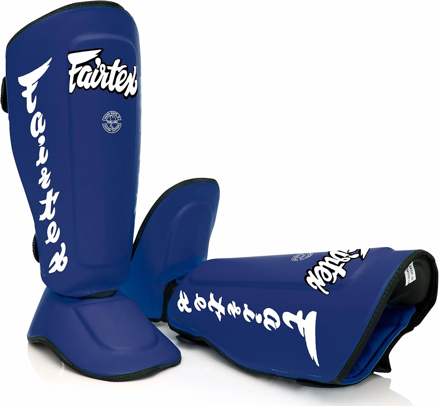 Fairtex SP7 Muay Thai Shin Guards for Men, Women, Kids | Shin Guards Made with Syntek Leather & are Premium, Lightweight & Durable | Detachable shin & Foot Protector