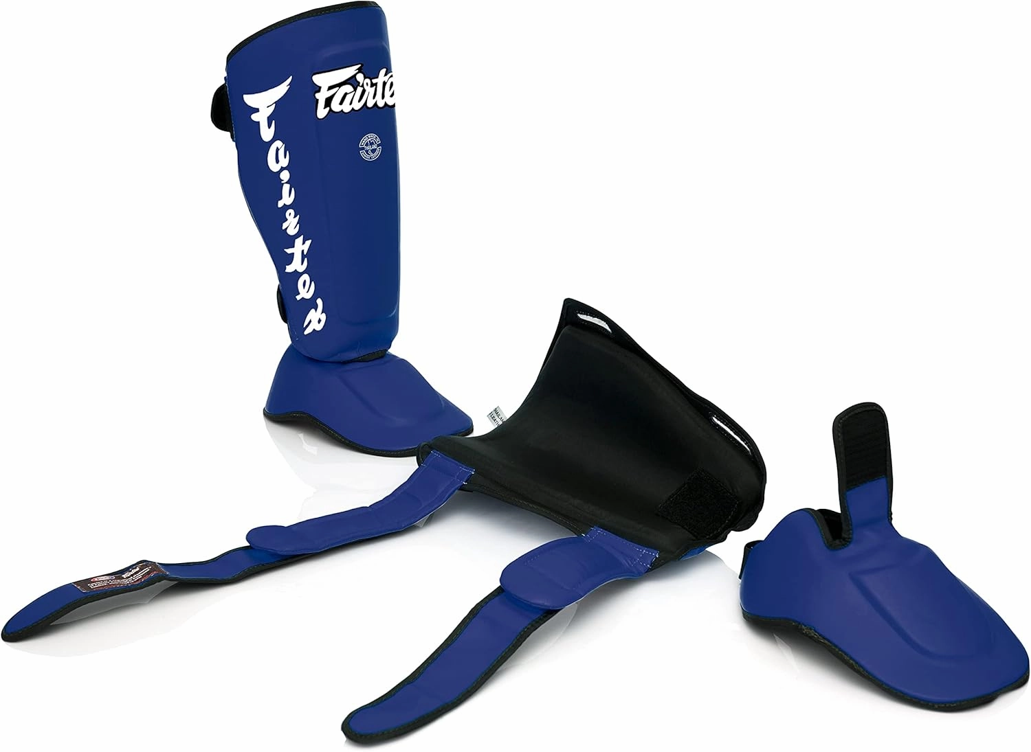Fairtex SP7 Muay Thai Shin Guards for Men, Women, Kids | Shin Guards Made with Syntek Leather & are Premium, Lightweight & Durable | Detachable shin & Foot Protector