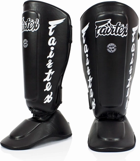 Fairtex SP7 Muay Thai Shin Guards for Men, Women, Kids | Shin Guards Made with Syntek Leather & are Premium, Lightweight & Durable | Detachable shin & Foot Protector
