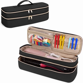 Fasrom Double Layer Travel Case Compatible with REVLON One Step Blow Hair Dryer Brush Volumizer Original 1.0, Plus 2.0 and Styler, Black (Bag Only, Patent Design)