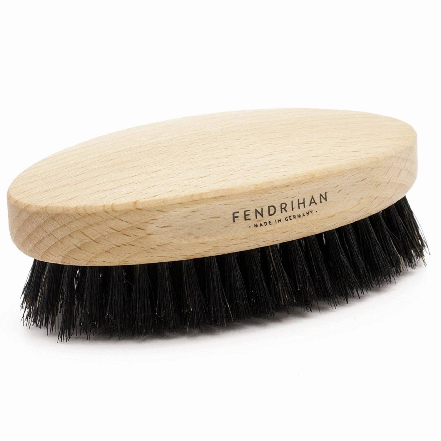 Fendrihan Genuine Boar Bristle and Beech Wood Military Hair Brush, MEDIUM-STIFF BRISTLE, Made in Germany