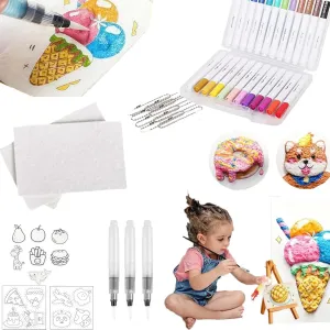 Fhibnd Magic Puffy Paint, 3D Drawing Magic Canvas Sponge, Puffy Popcorn Drawing Texture Painting Kit, DIY B,MagicFoam Texture Painting Kit,DIY BubbleDrawing Pens Art Supplies10pcs (A)