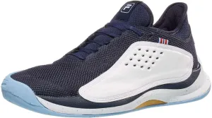 FILA Men's Mondo Forza Shoes, White/Fila Navy/Powder Blue - 7.5