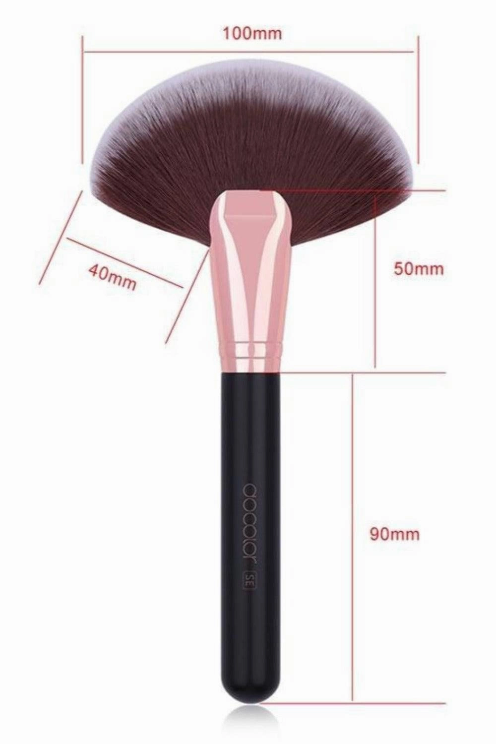 Foundation Fan Contour Flat Top Highlighter Makeup Brushes
