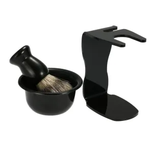 FRCOLOR Ganized Shaving Stand Set Shave Brush Kits Acrylic Stand Bowl for Gentle Shaving