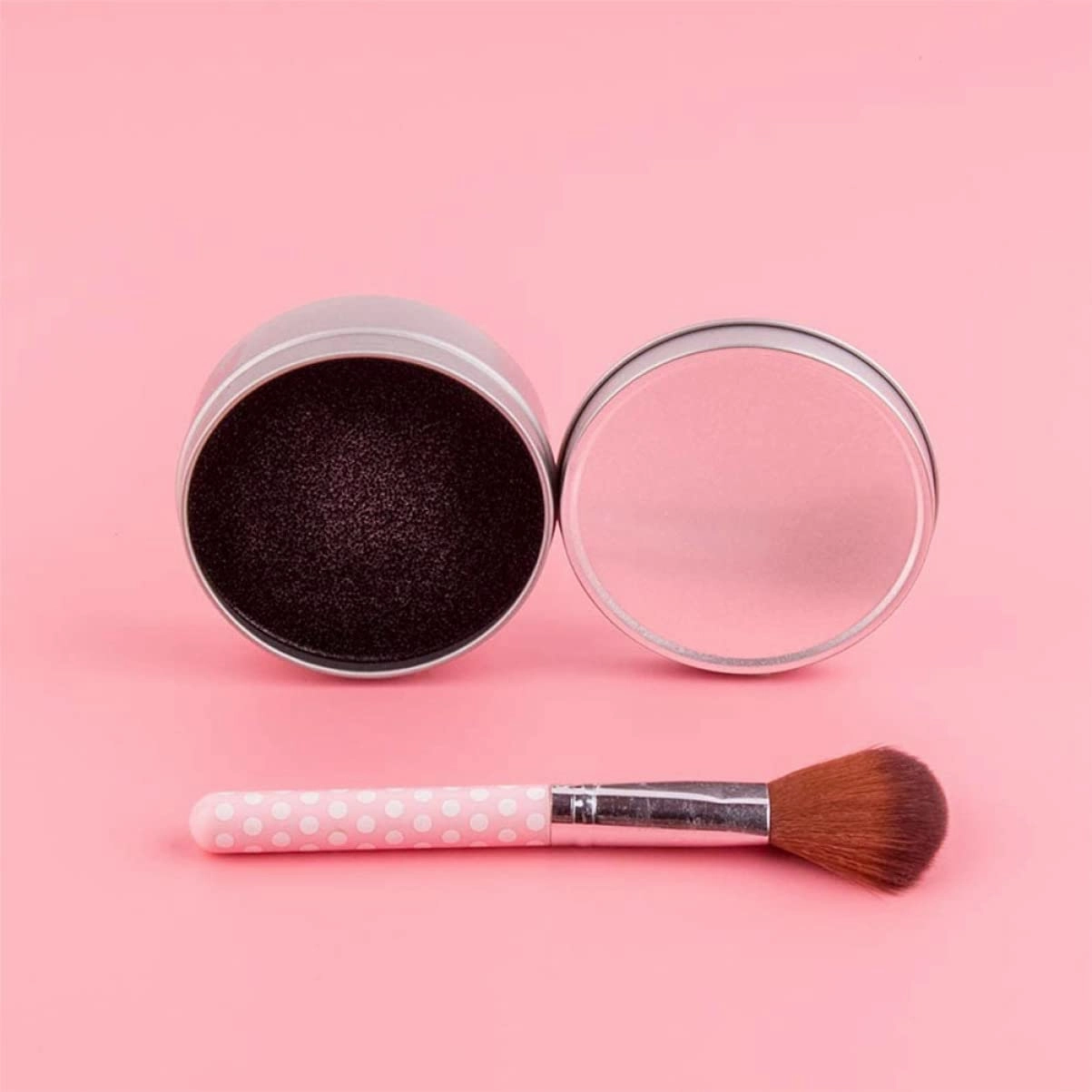 FRCOLOR 8sets Makeup Brush Cleaning Tool Efficient Color Removal Sponge for Quick Cleansing Makeup Supply Box for Busy Women Reusable Brush Cleaner