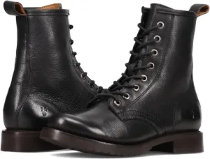 Frye Veronica Women’s Combat Boots Crafted from Hand-Burnished Vintage Italian Leather with Genuine Stitch-Down Welt Construction and Leather Lining – 6 ¾” Shaft Height