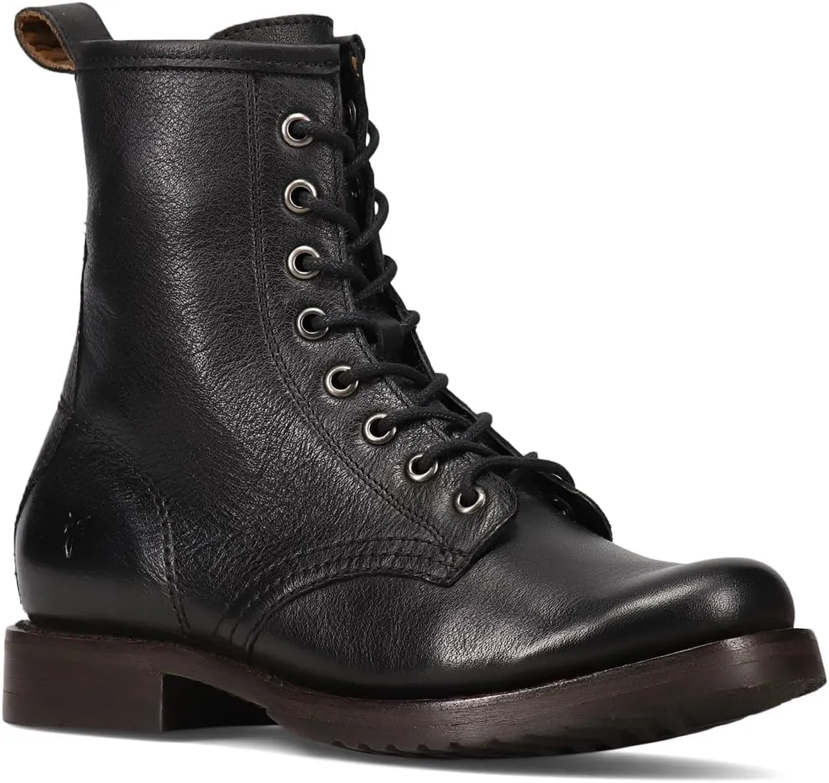 Frye Veronica Women’s Combat Boots Crafted from Hand-Burnished Vintage Italian Leather with Genuine Stitch-Down Welt Construction and Leather Lining – 6 ¾” Shaft Height