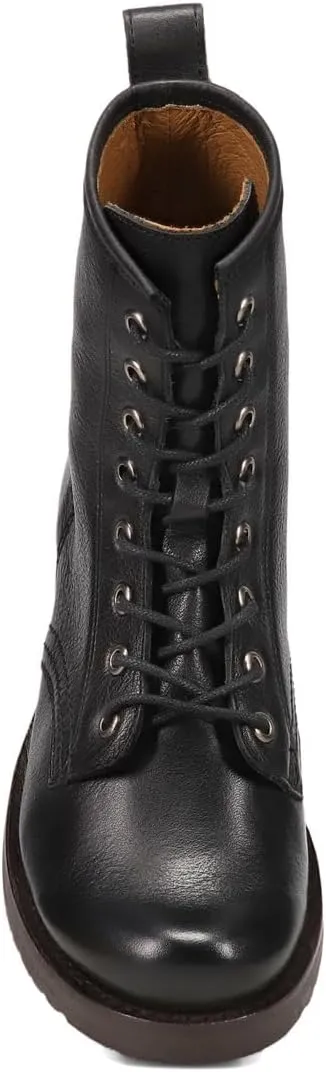 Frye Veronica Women’s Combat Boots Crafted from Hand-Burnished Vintage Italian Leather with Genuine Stitch-Down Welt Construction and Leather Lining – 6 ¾” Shaft Height