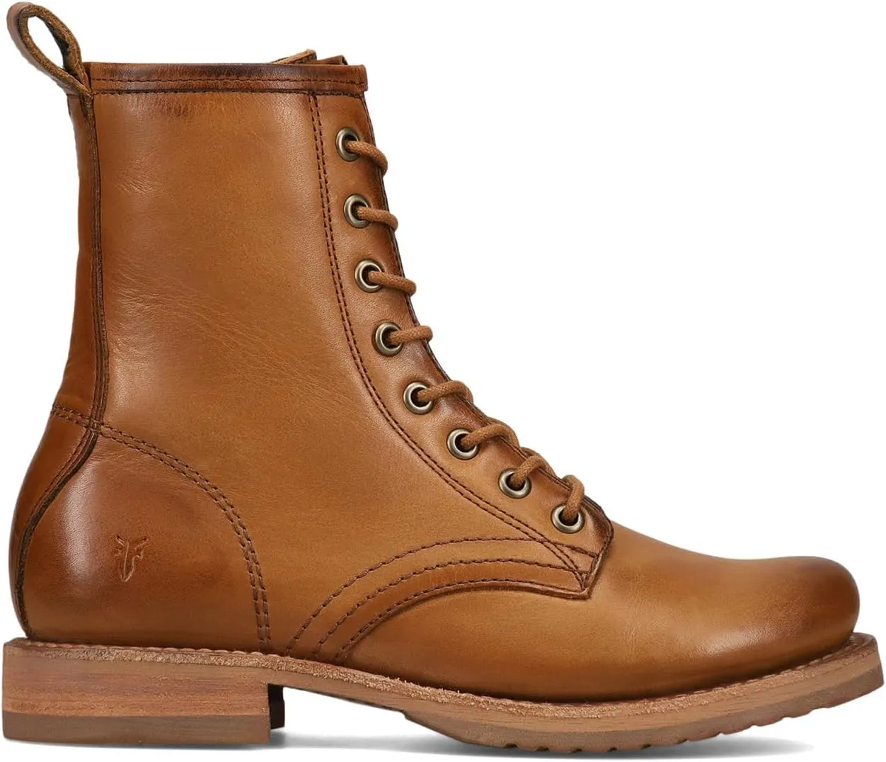Frye Veronica Women’s Combat Boots Crafted from Hand-Burnished Vintage Italian Leather with Genuine Stitch-Down Welt Construction and Leather Lining – 6 ¾” Shaft Height