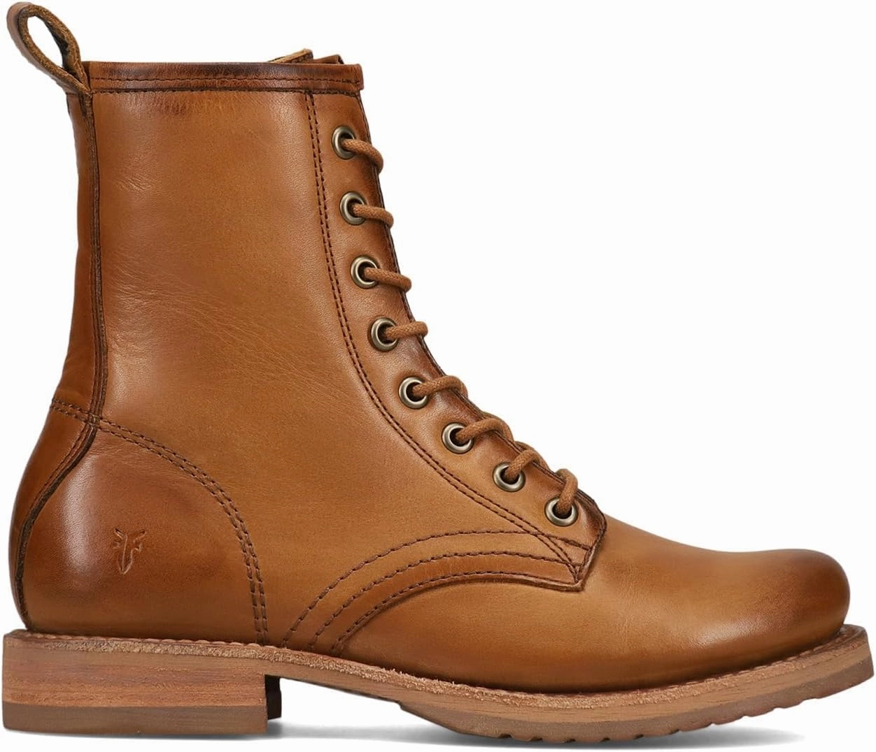 Frye Veronica Women’s Combat Boots Crafted from Hand-Burnished Vintage Italian Leather with Genuine Stitch-Down Welt Construction and Leather Lining – 6 ¾” Shaft Height