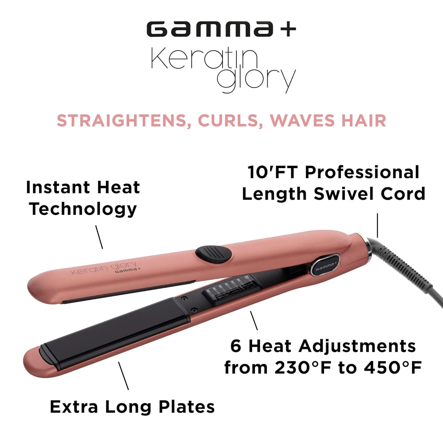 GAMMA  Hair Straightening Flat Iron, Double Flat Iron, or Hot Brush