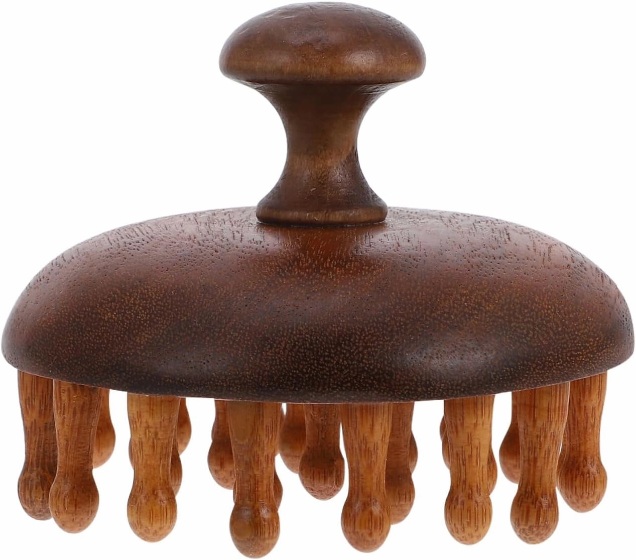 Gatuida Bamboo Sandalwood Hair Comb - Natural Wooden Wide Tooth Scalp Massager and Shampoo Brush