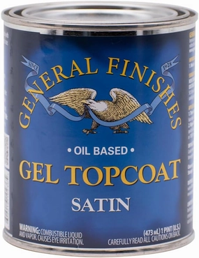 Gf Gel Topcoat Satin Pint- General Finishes,Topcoat Satin,Pint