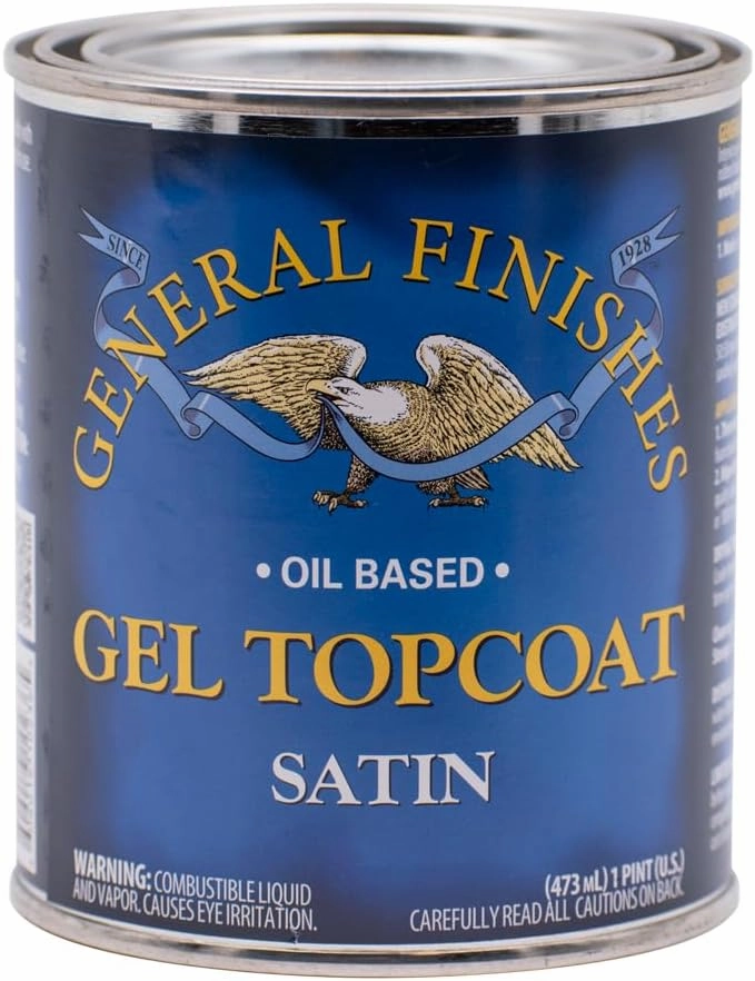 Gf Gel Topcoat Satin Pint- General Finishes,Topcoat Satin,Pint