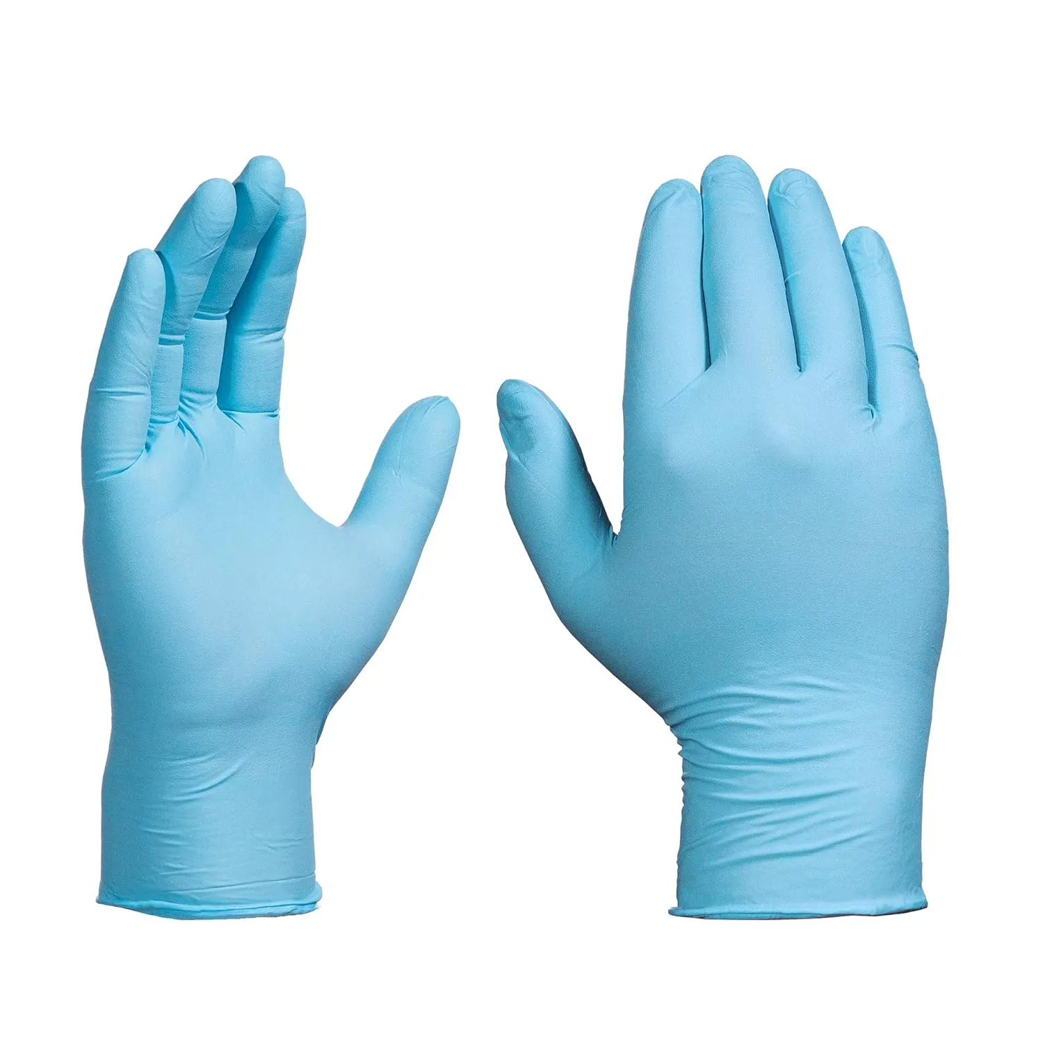 GLOVEWORKS Blue Disposable Nitrile Industrial Gloves, 5 Mil, Latex & Powder-Free, Food-Safe, Textured, Large, Box of 100