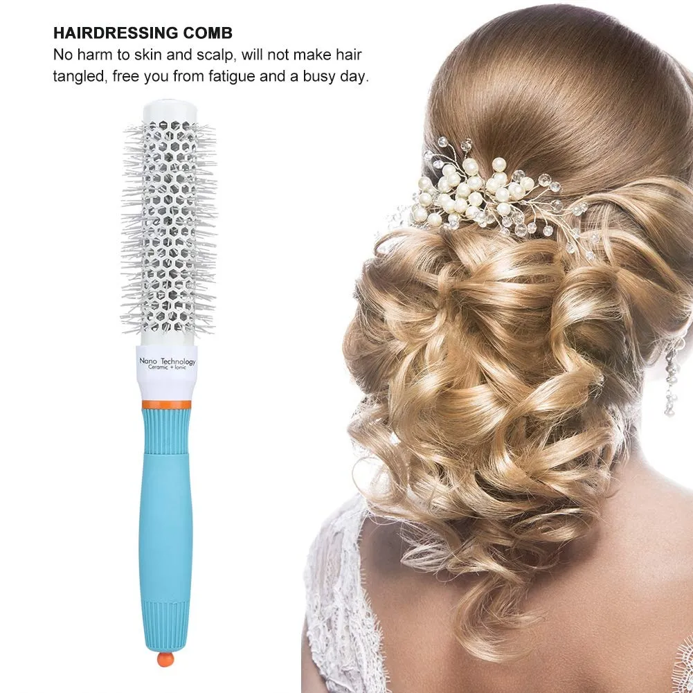 GOTOTOP Round Hair Brush with Moroccan Oil, 25# Aluminum Tube, Nano Thermal Ceramic Ionic Technology, Suitable for All Hair Types, High Temperature Resistance, Anti-Static, Hair Styling Comb Tool