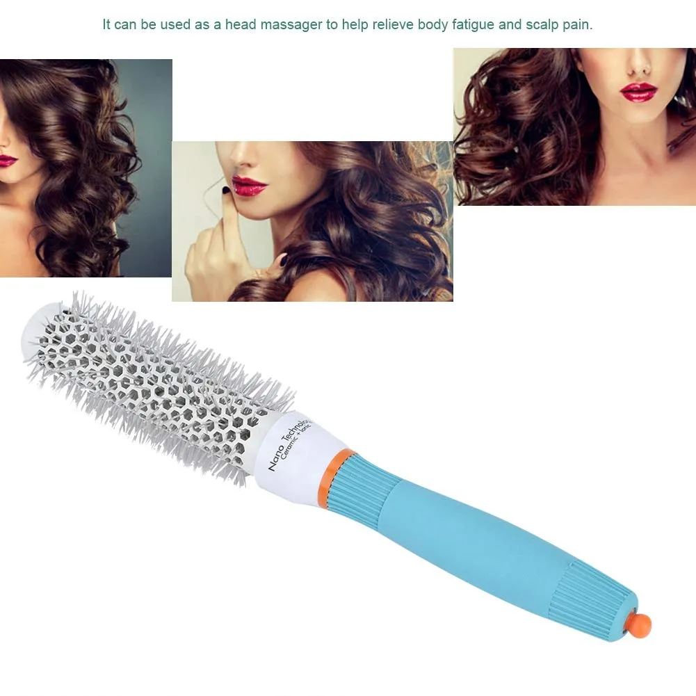 GOTOTOP Round Hair Brush with Moroccan Oil, 25# Aluminum Tube, Nano Thermal Ceramic Ionic Technology, Suitable for All Hair Types, High Temperature Resistance, Anti-Static, Hair Styling Comb Tool