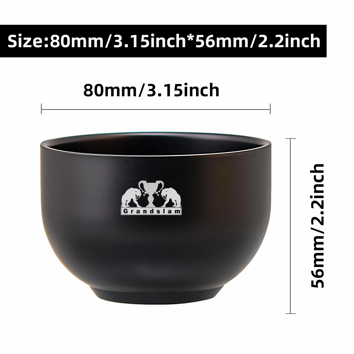Grandslam Deluxe Shaving Kit for Men, 3 in 1 Shaving Set Includes Shaving Brush, Stainless Steel Shaving Bowl and Razor & Brush Holder, Black Set