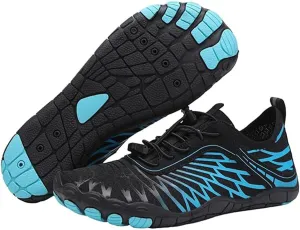 Grounded Barefoot Footwear for Women Men, Hike Barefoot Shoes for Women, Non-Slip Water Shoe for Womens Men (Blue-Black, Adult, Men, 5.5, Numeric, US Footwear Size System, Medium)
