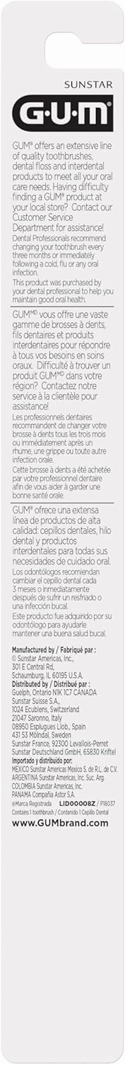 GUM Technique Deep Clean Toothbrush - Compact Soft - Soft Toothbrushes for Adults with Sensitive Gums - Extra Fine Bristles, 1ct (12pk)