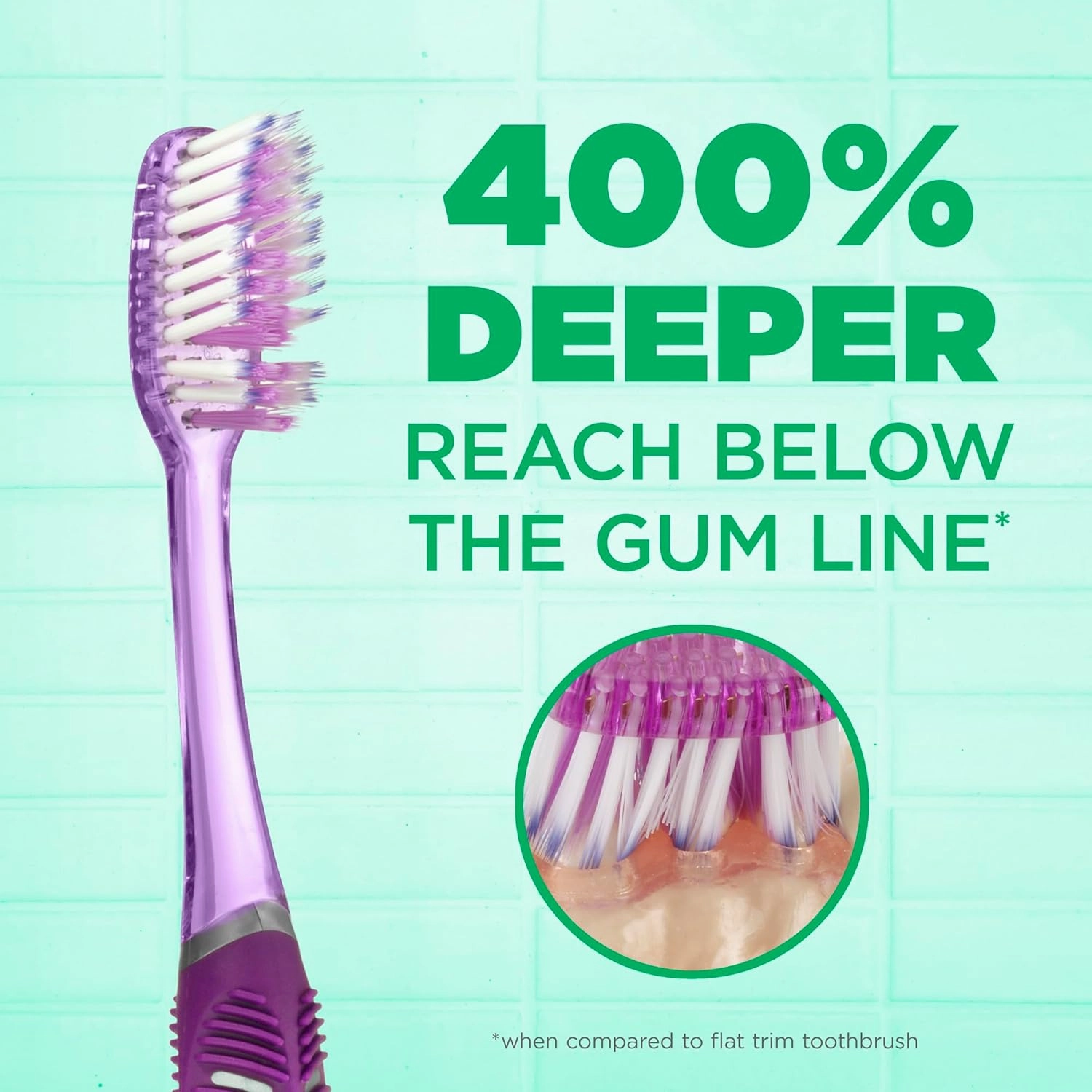 GUM Technique Deep Clean Toothbrush - Compact Soft - Soft Toothbrushes for Adults with Sensitive Gums - Extra Fine Bristles, 2ct (6pk)