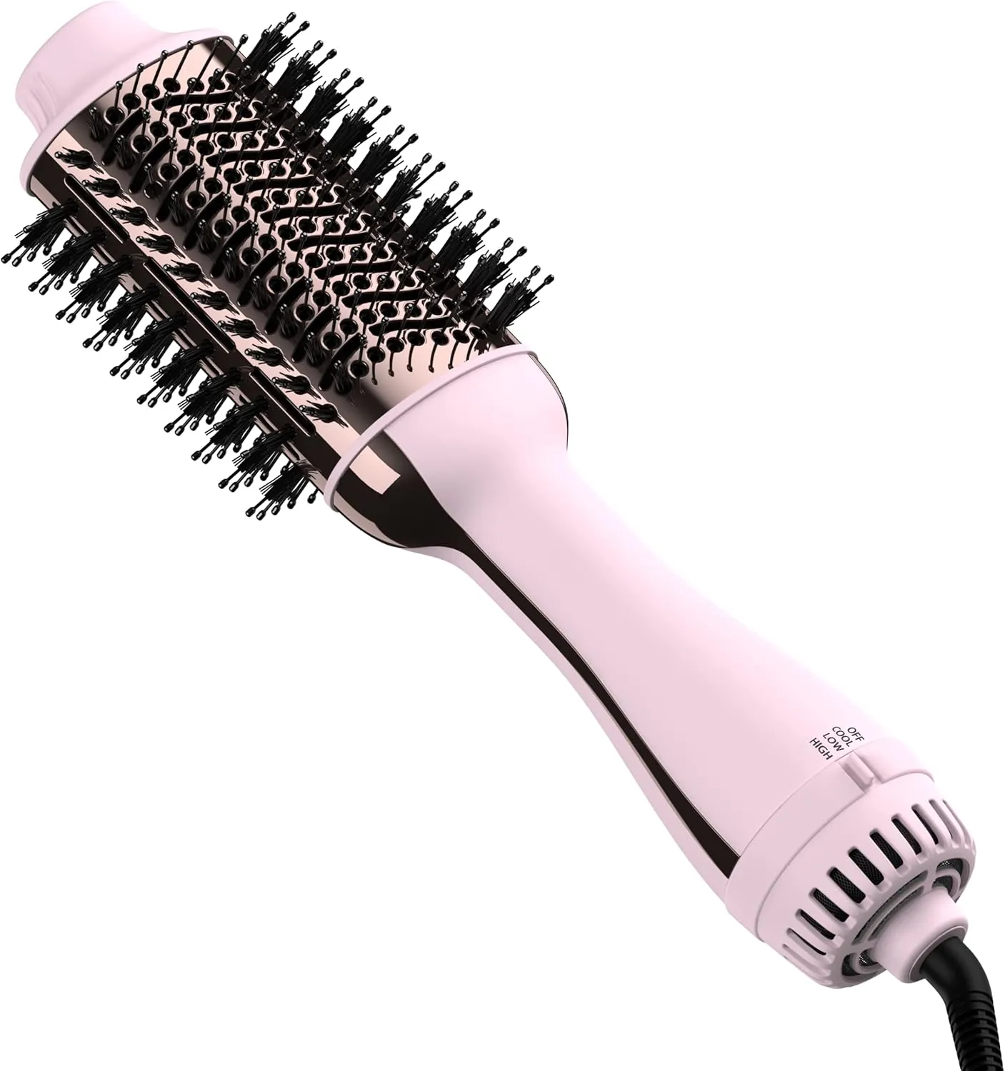 Hair Dryer Brush Blow Dryer in One Upgraded 4 in 1 Hair Dryer and Styler Volumizer with Negative Ion Anti-frizz Ceramic Titanium Barrel Hot Air Brush Hair Straightener Brush