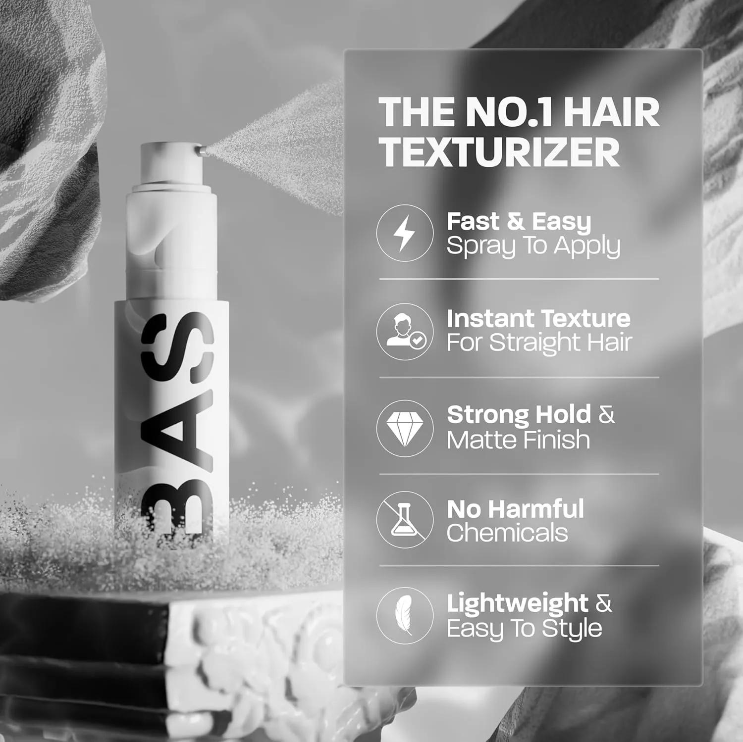 Hair Texturizing Powder, Lightweight & Volumizing Hair Styling Powder with Matte Finish, Add Texture to Hair with Medium Hold, Best for Short to Medium Hair, (1.69oz Bottle, Pack of 3)