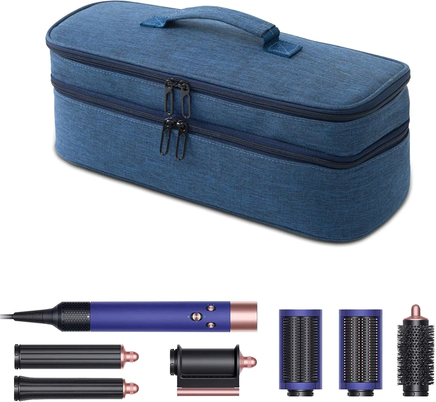 Hair Tools Travel Bag Compatible With Shark Flex Style Attachment, Shark Airwrap Flexstyle, Dyson Airwrap | Travel Case For Sharkflex Styler | (Blue)