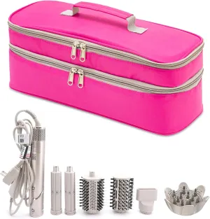 Hair Tools Travel Bag Compatible With Shark Flex Style Attachment, Shark Airwrap Flexstyle, Dyson Airwrap | Travel Case For Sharkflex Styler | (Pink)