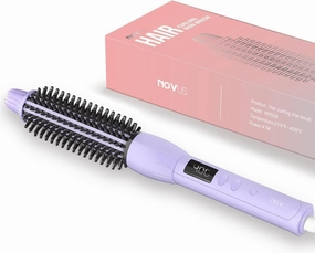 Hair Curling Brush: 1 Inch Brush for Curly Hair with Anti-Scald Bristles, Cool Touch Bristles - 11 Temperature Adjustable Heated Curling Comb 60 Minutes Auto Safety Shut Off