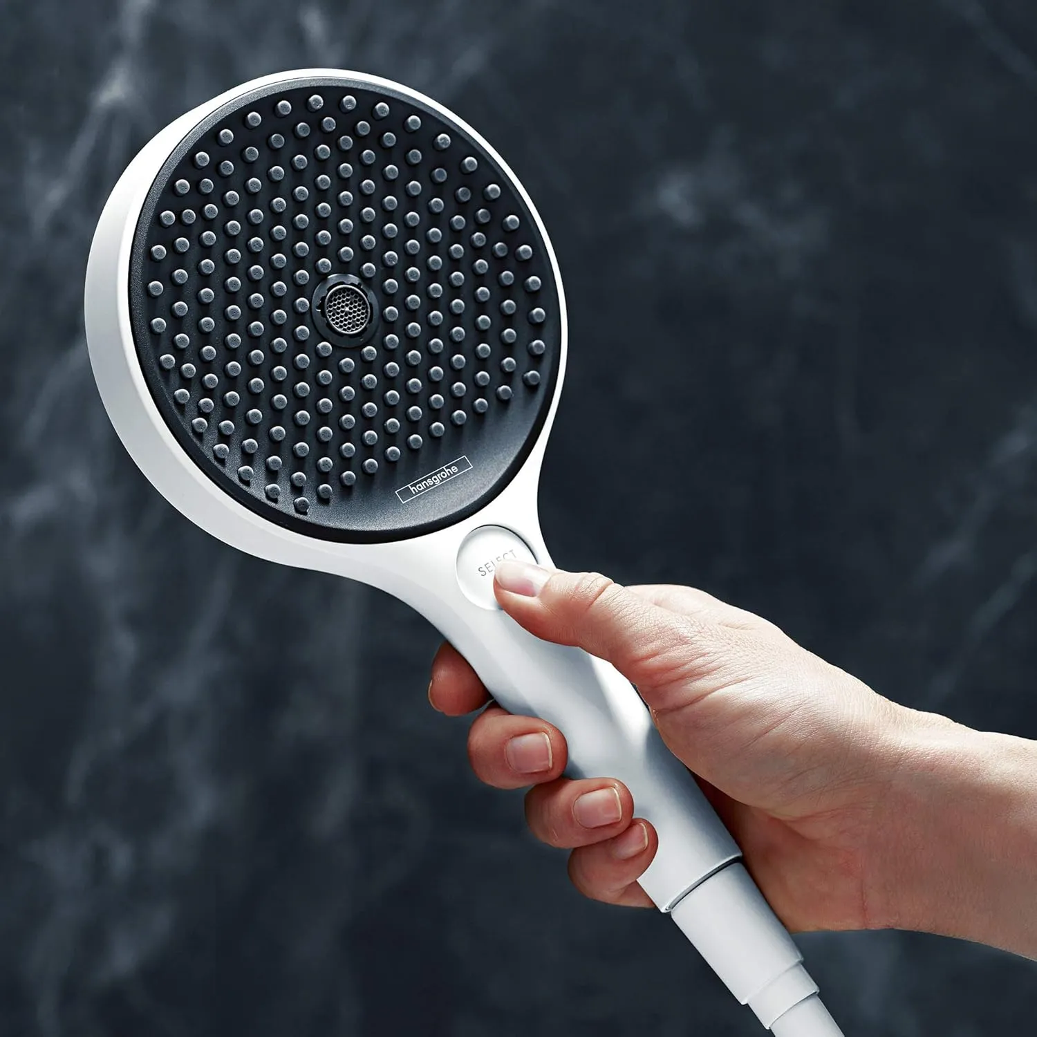 Hansgrohe 26864700 3jet Rainfinity Hand Shower 130, 3 Sprays, Matt White