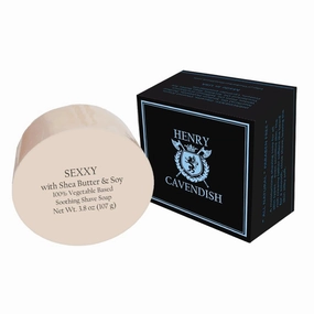 Henry Cavendish Sandalwood Shave Soap for Men & Women - Premium Quality, All Natural, moisturizing Shaving Puck made with Shea Butter & Coconut Oil for a Smooth Comfortable Shave. 4 Oz Puck Refill