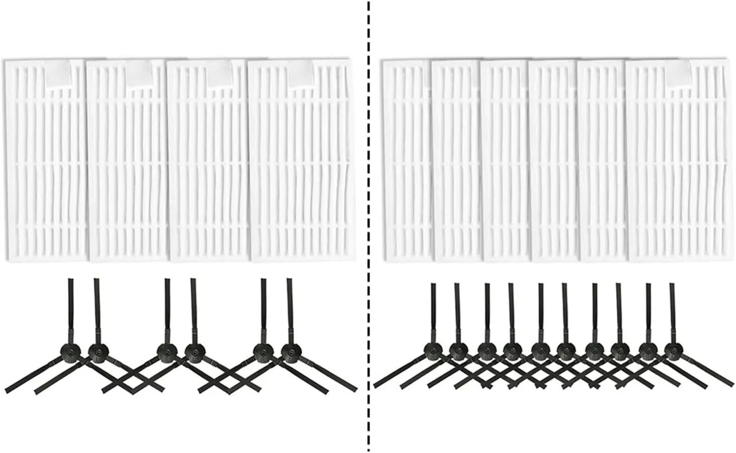 HEPA Filter Sweeper Machine Home Appliance Accessories，Compatible for ILIFE，G9/G9PRO/V9/V9PRO Vacuum Cleaner Side Brushes(2set)