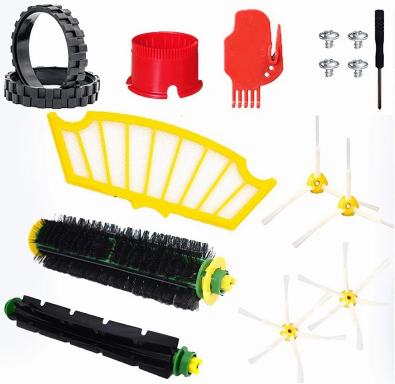 Hepa Filter Main/Side Brush Wheel Parts，Compatible for Roomba，500 Series 555 560 561 562 563 570 581 Vacuum Cleaner Accessories(Tool)