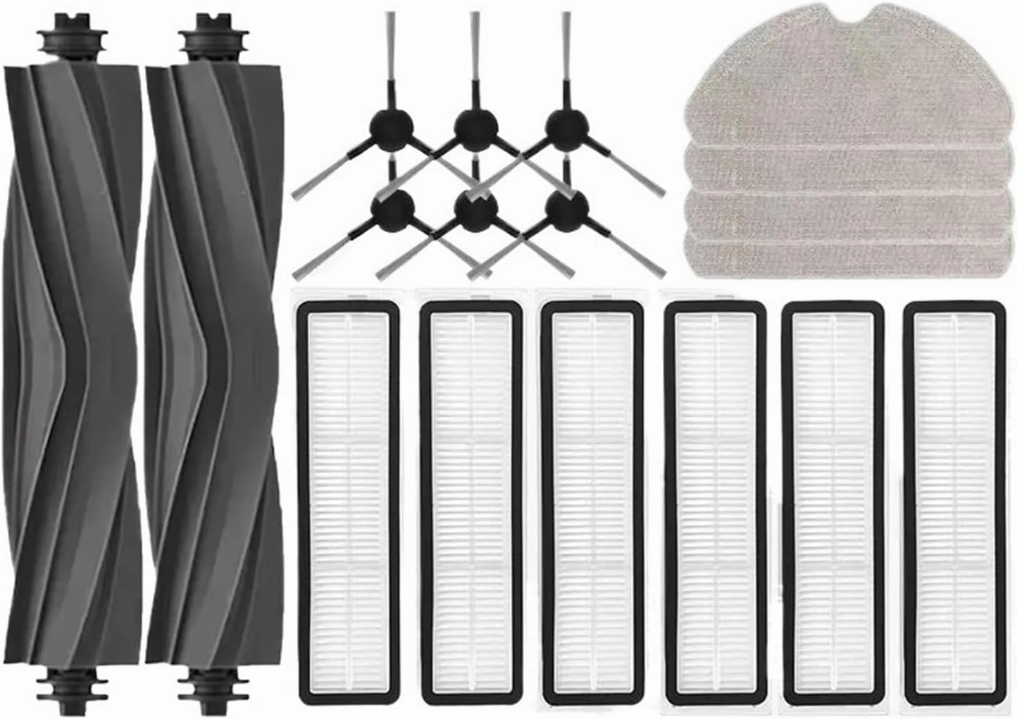 HEPA Filters Replacement Parts，Compatible for Dreame，D9 Max Gen2 Robot Vacuum Accessories Parts Rubber Main Side Brushes Mop Cloths(Burgundy)
