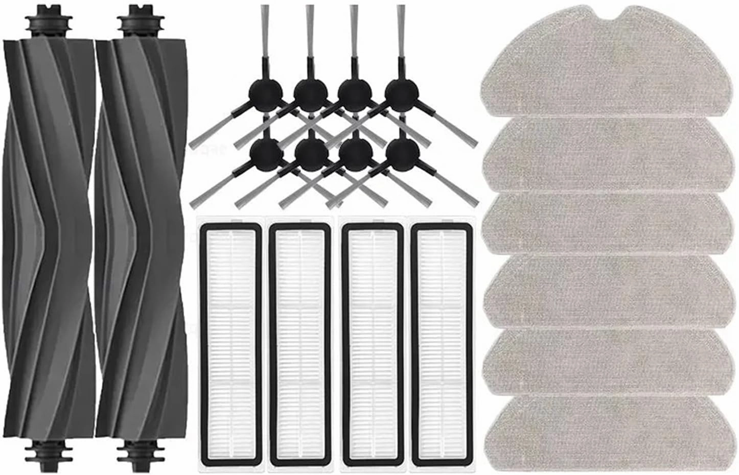 HEPA Filters Replacement Parts，Compatible for Dreame，D9 Max Gen2 Robot Vacuum Accessories Parts Rubber Main Side Brushes Mop Cloths(Burgundy)