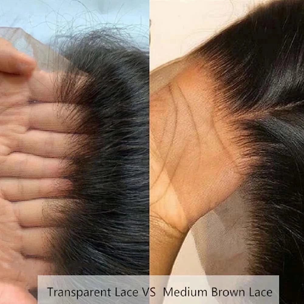 Highlight Ombre Brown #27/30 Wavy 13X6 HD Lace Front Wig with Bangs Natural Wave Glueless Human Hair Pre Plucked with Bleached Knots Brazilian Remy Hair 150 Density for Black Woman 10 Inch