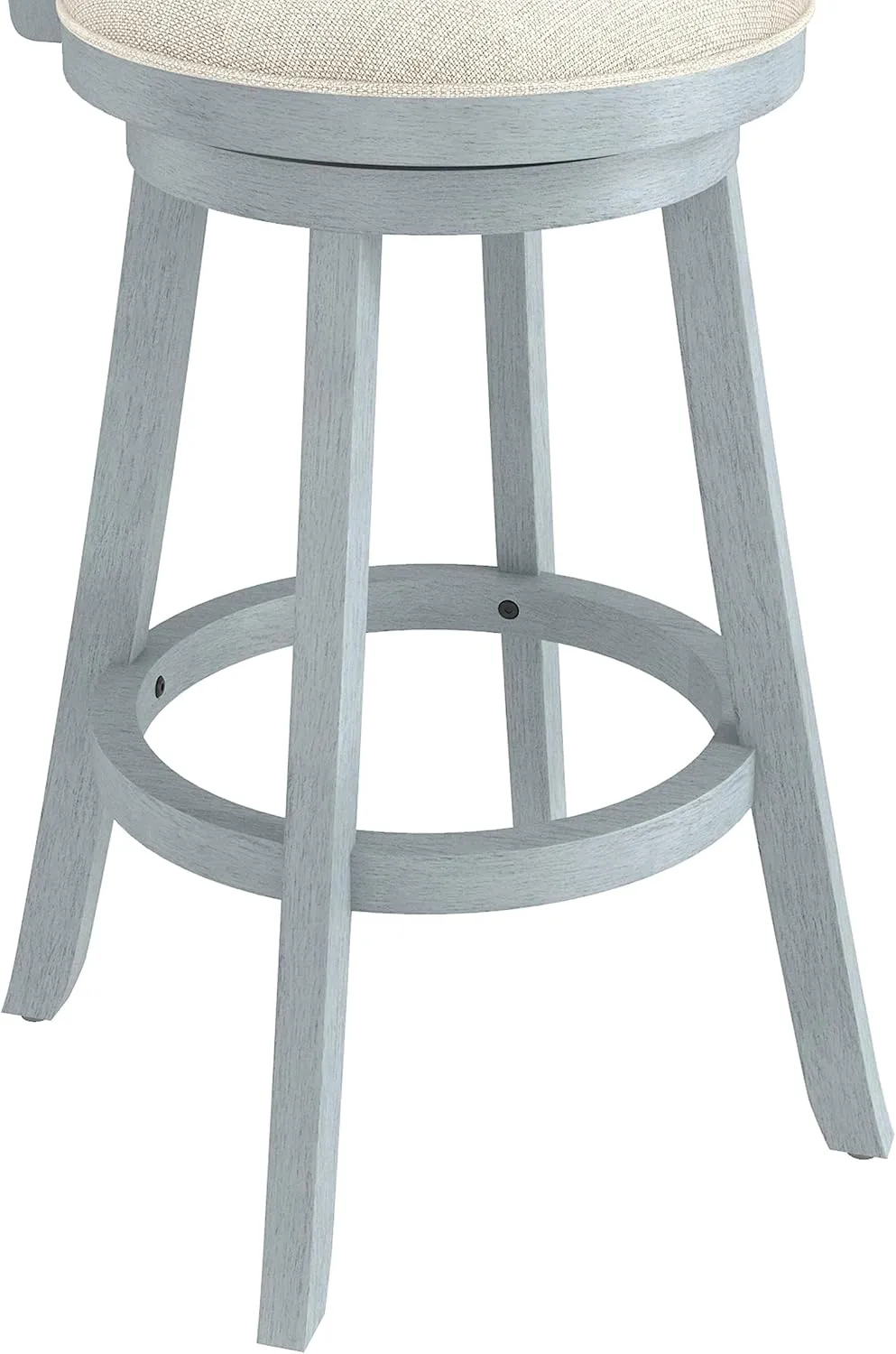 Hillsdale Fairfox 30.5" Wood Swivel Bar Height Stool, Blue Wire Brush