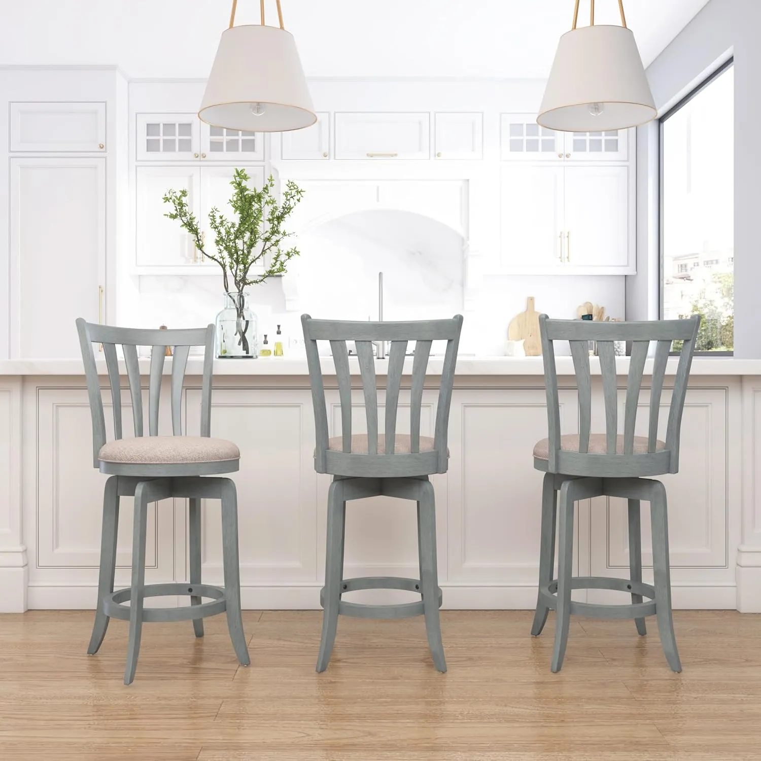 Hillsdale Furniture Hillsdale Savana Swivel Counter Stool, Blue