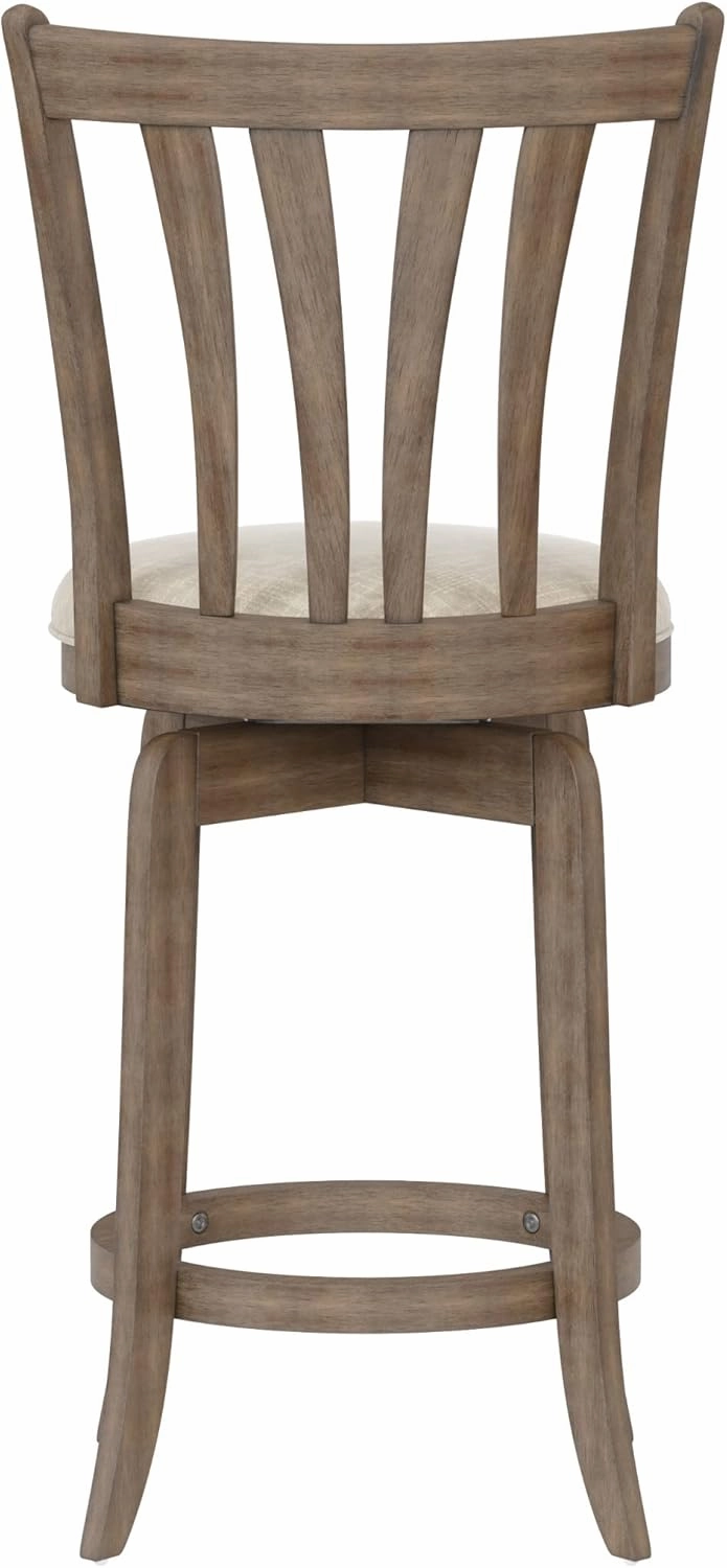 Hillsdale Savana Swivel Counter Height Stool, 29.5" High, Brown Gray