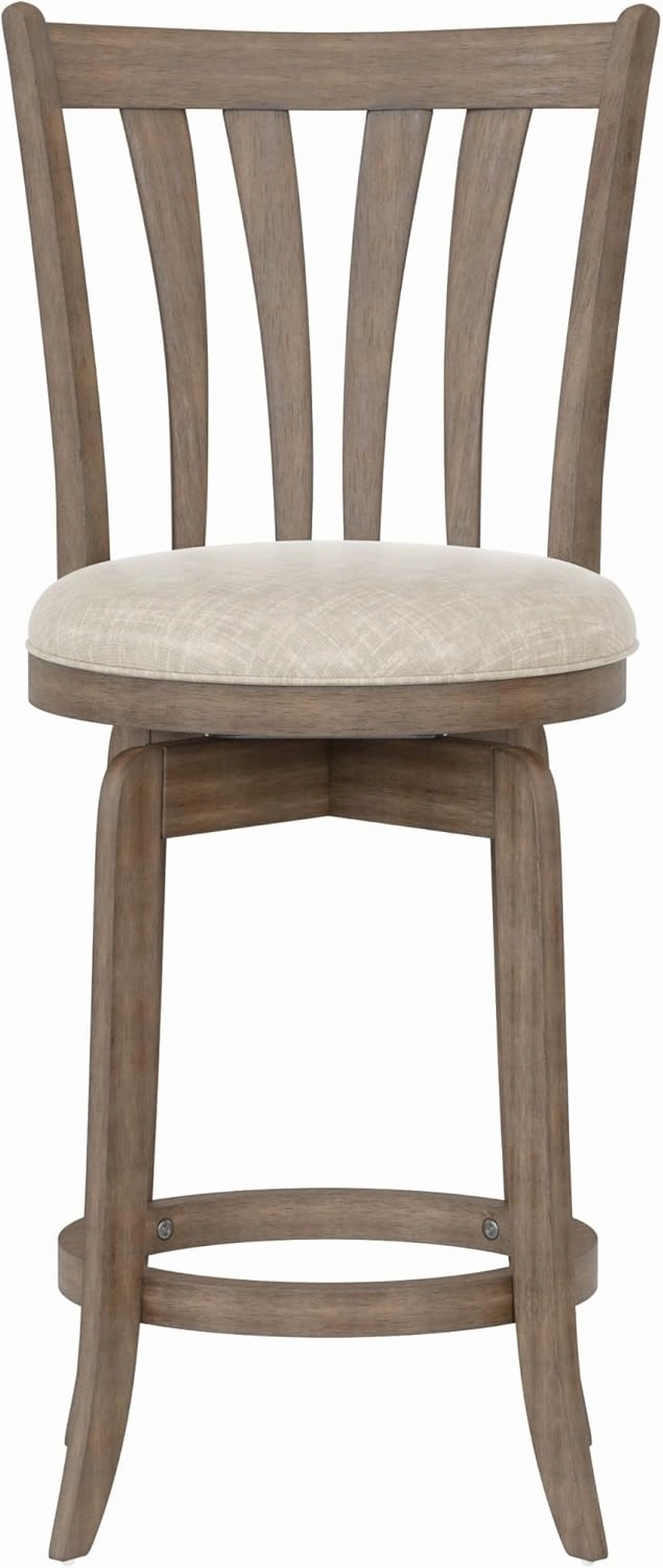 Hillsdale Savana Swivel Counter Height Stool, 29.5" High, Brown Gray