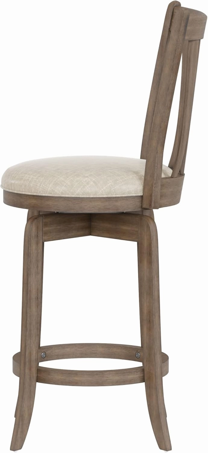 Hillsdale Savana Swivel Counter Height Stool, 29.5" High, Brown Gray