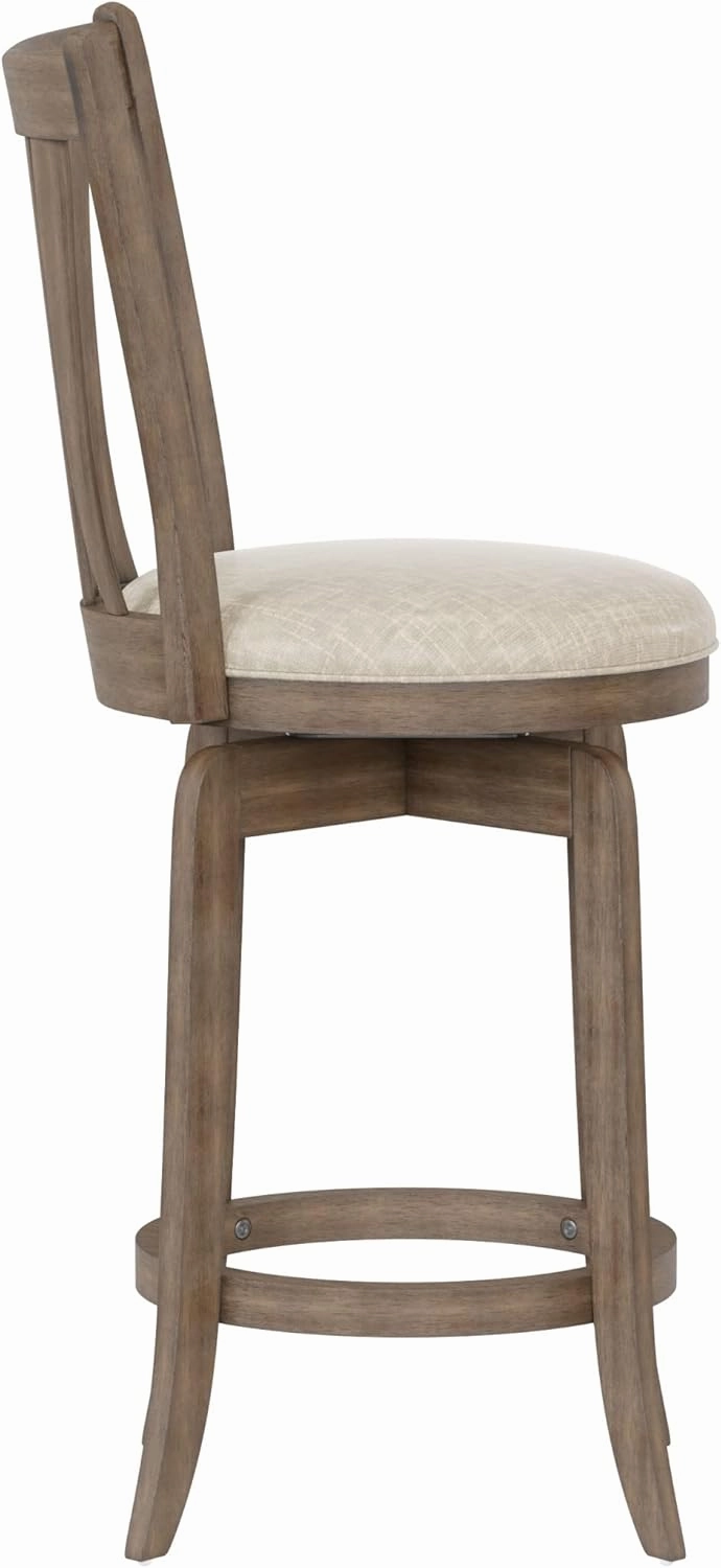 Hillsdale Savana Swivel Counter Height Stool, 29.5" High, Brown Gray