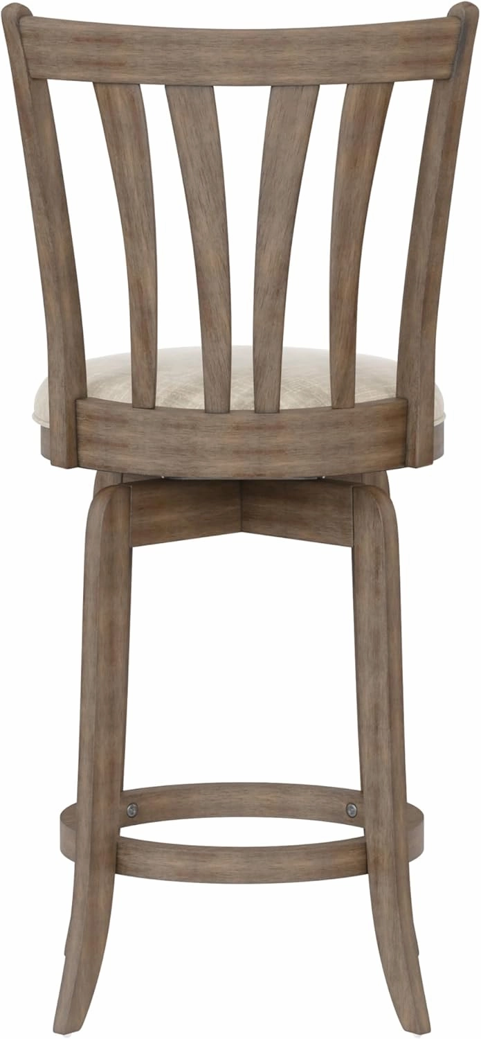 Hillsdale Savana Swivel Counter Height Stool, 29.5" High, Brown Gray