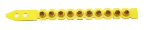 Hilti Powder Actuated Fastener Cartridge - .27 6.8/11 M Short - Strips of 10 - Yellow - Medium - Pack of 100 - 50352