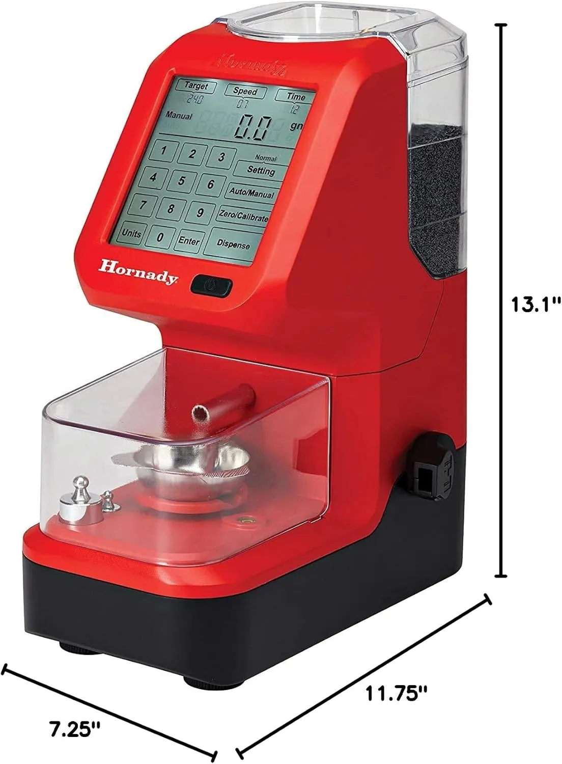 Hornady Auto Charge Pro Powder Measure - Precise Powder Measuring and Dispensing, Accurate to 0.1 Gain - Features Customizable Trickle Speeds, Back-Lit Touch Screen and Built-In Bubble Level