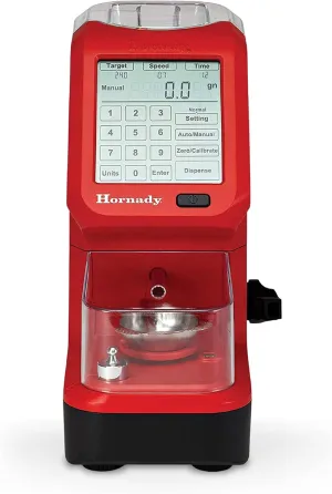 Hornady Auto Charge Pro Powder Measure - Precise Powder Measuring and Dispensing, Accurate to 0.1 Gain - Features Customizable Trickle Speeds, Back-Lit Touch Screen and Built-In Bubble Level
