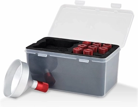 Hornady Premium Powder Funnel Kit, 586059 - The High Capacity, Anti-Static Aluminum Funnel to Avoid Messy Powder Spills - Includes 9 Caliber Specific Adapters and Form-Fitted Storage Case