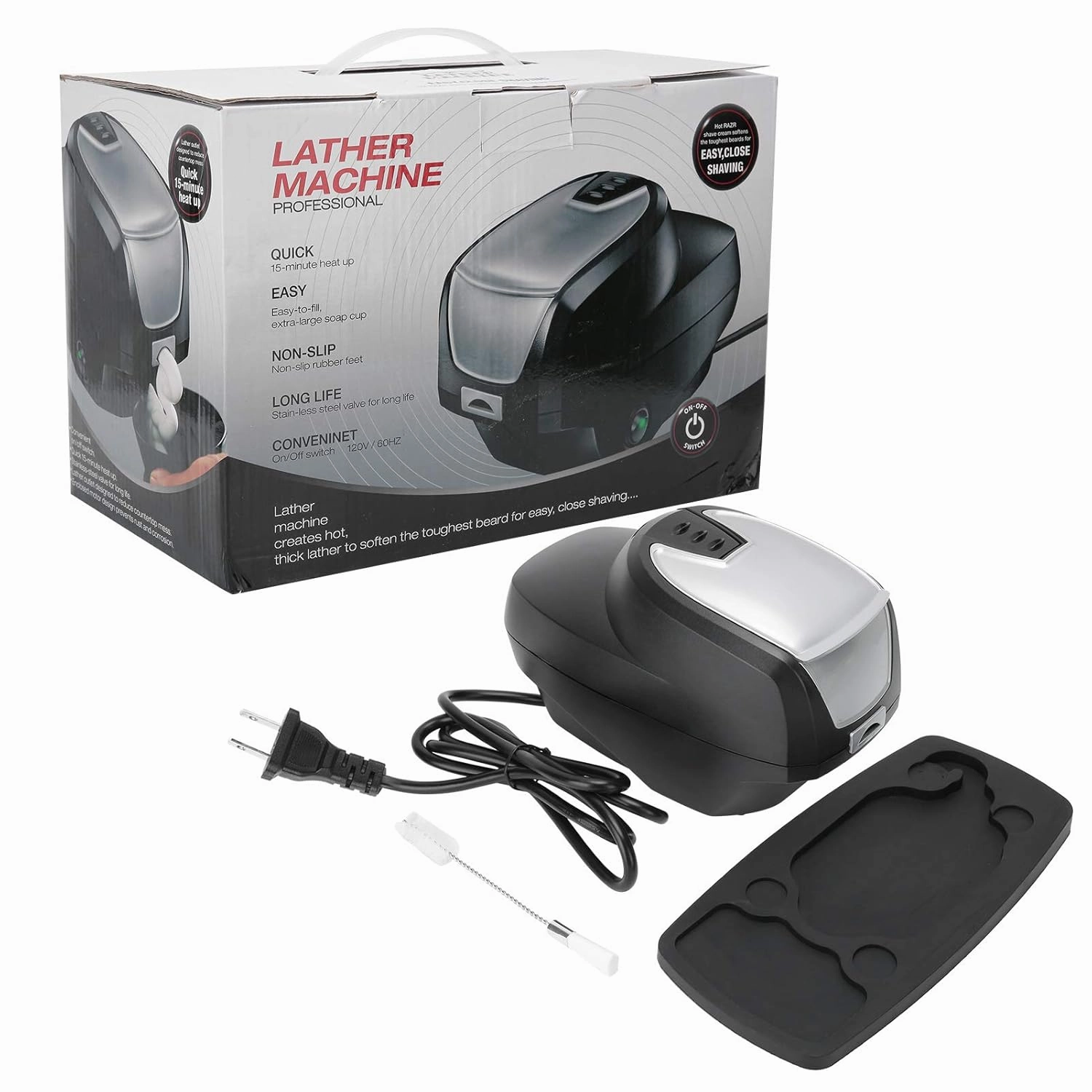 Hot Lather Machine Barber, Shaving Cream Warmer Foaming Machine, Face Shaving Hot Lather for Barbers for Men Gifts Hair Salon